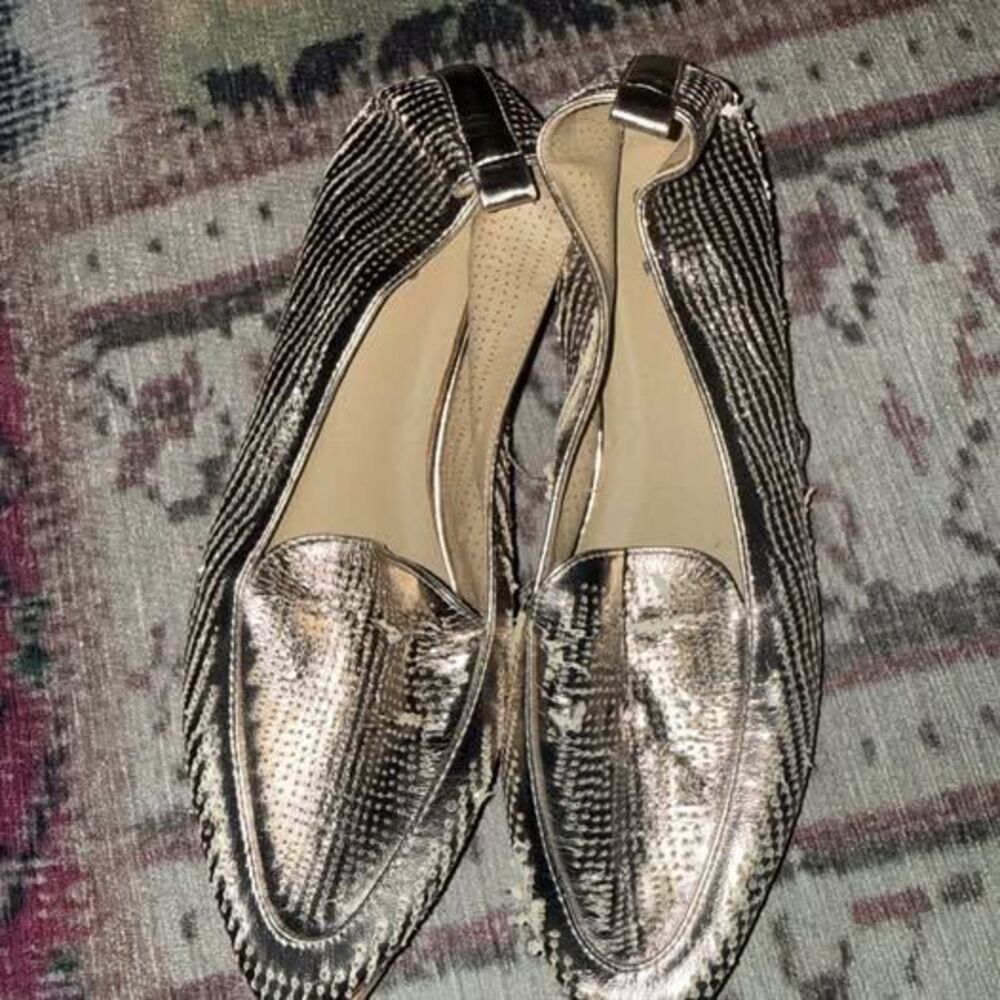 Women’s work shoes flats JG gold pointed toe cheap deal